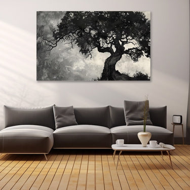 Black and White Tree Canvas